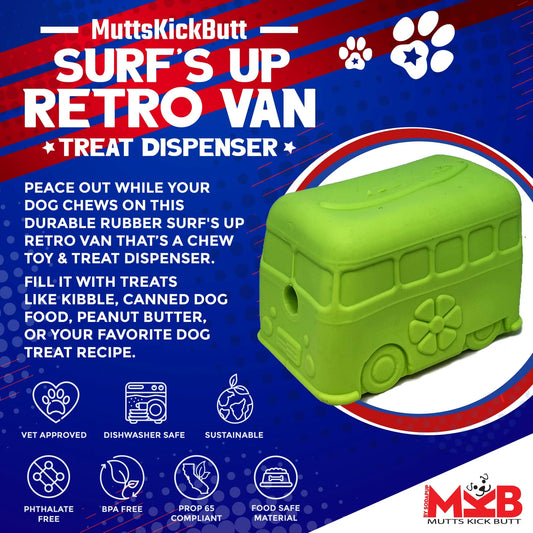 Surf's Up! Retro Van Durable Chew Toy & Treat Dispenser