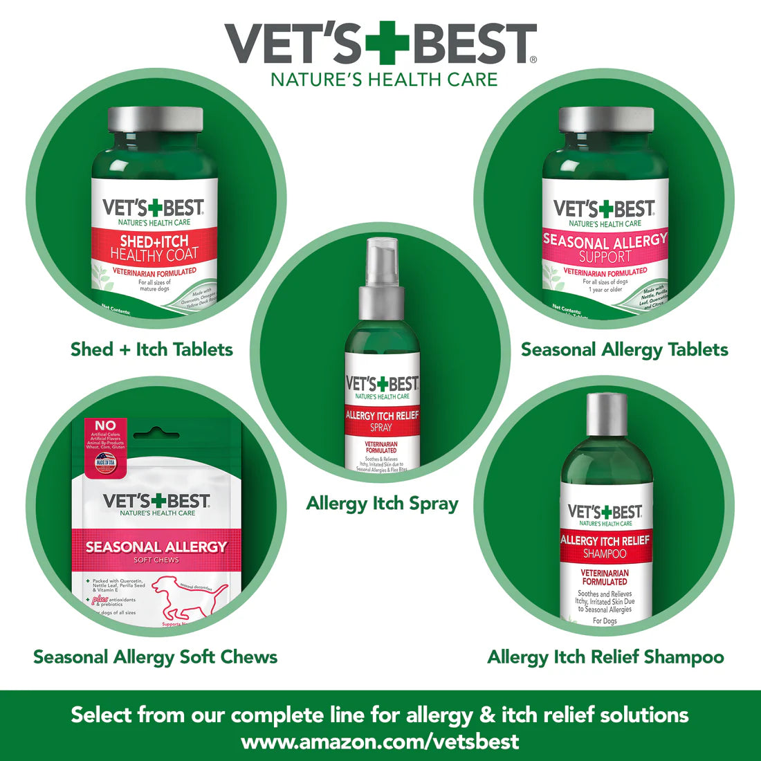 Vets Best Allergy Itch Relief Shampoo Dog 16oz