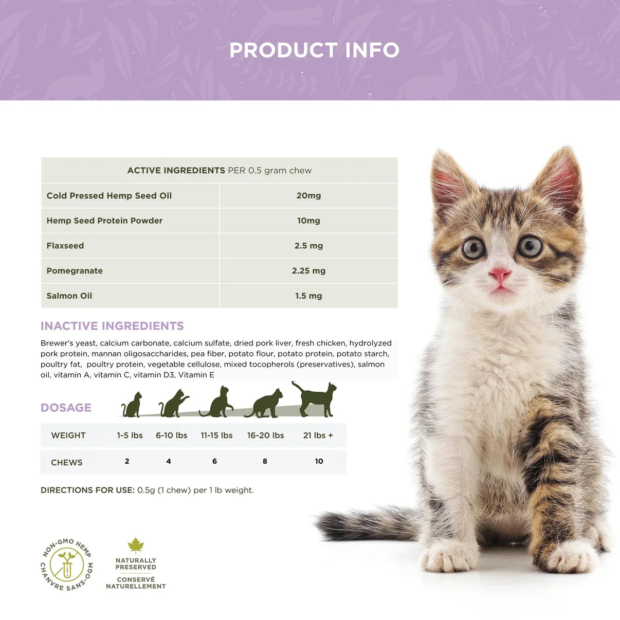 Trueleaf Hairball Support Chews for Cats (50g)