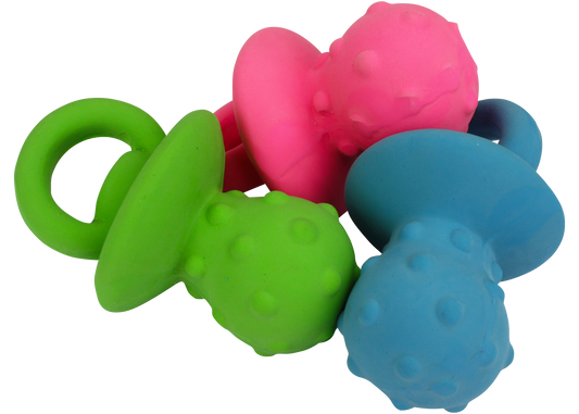 Multipet™ Minipet Latex Pacifiers Assorted 4" Dog Toy
