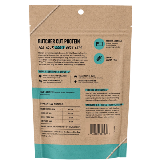 Vital Essentials® Freeze-Dried Raw Salmon Bites Dog Treats 2.5 oz