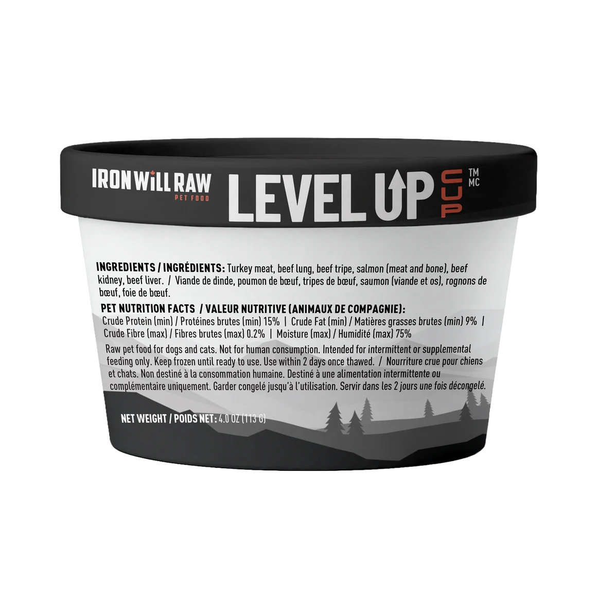 Iron Will Raw® Level Up Cup Turkey, Beef & Salmon