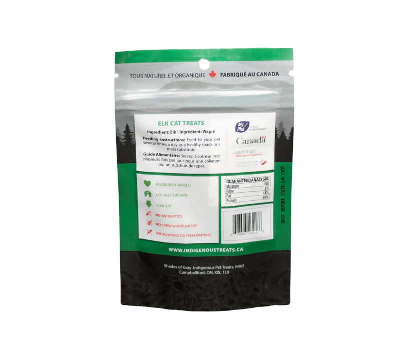 Shades of Gray Indigenous Elk Cat Treats - 100% Single Ingredient