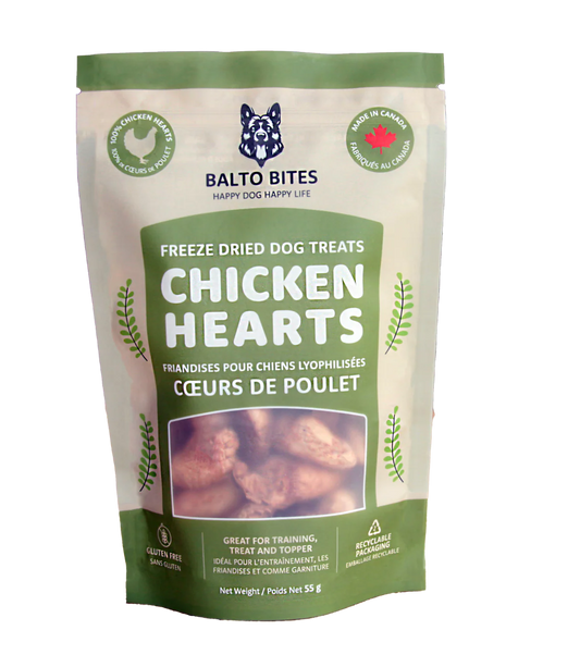 Balto Bites Freeze Dried Chicken Hearts