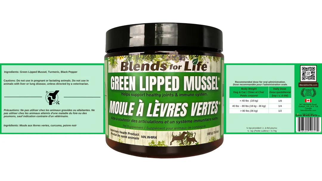 Blends for Life Green Lipped Mussel+ Pet Supplement