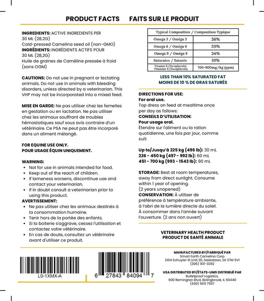 Camelina Oil for Equine