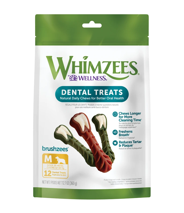 WHIMZEES® Brushzees® ALL NATURAL DAILY DENTAL TREAT FOR DOGS