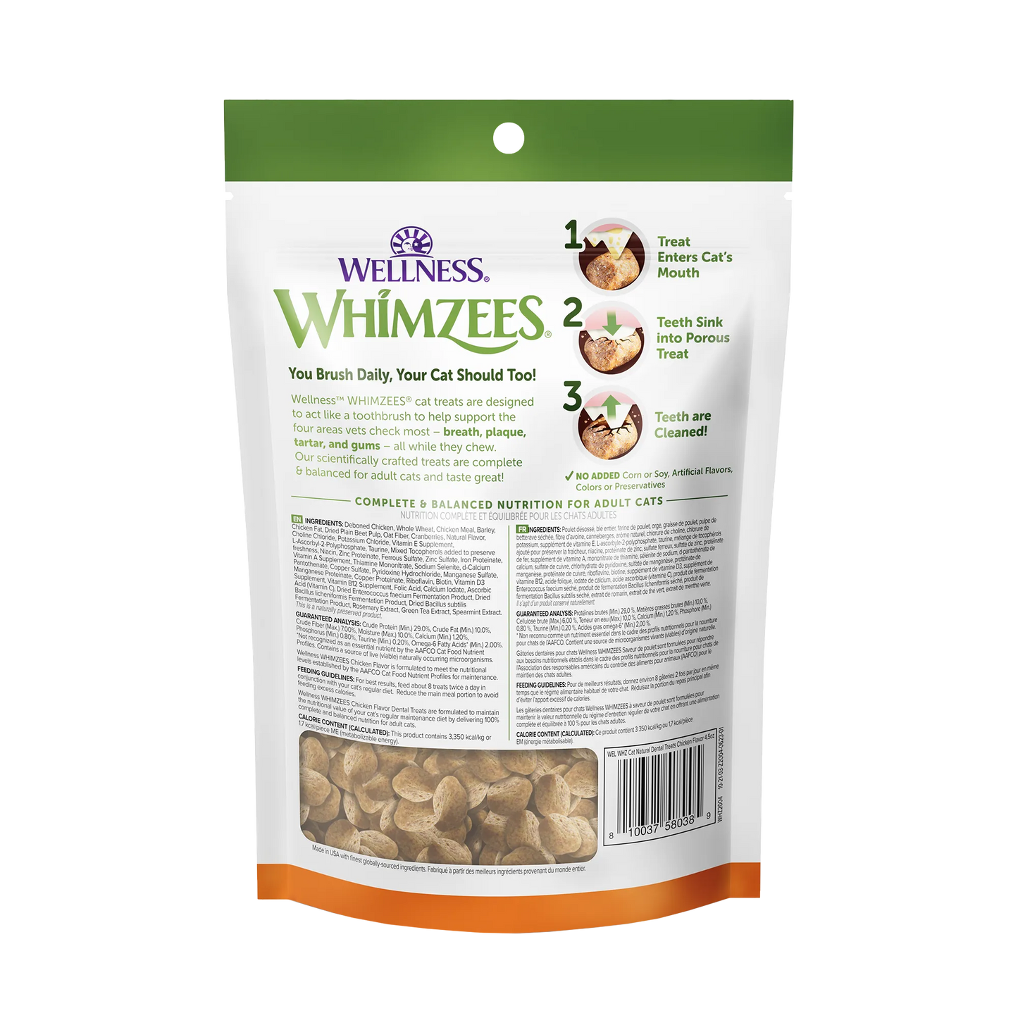 Whimzees™ Natural Dental Treats Chicken Flavor For Cats 2oz