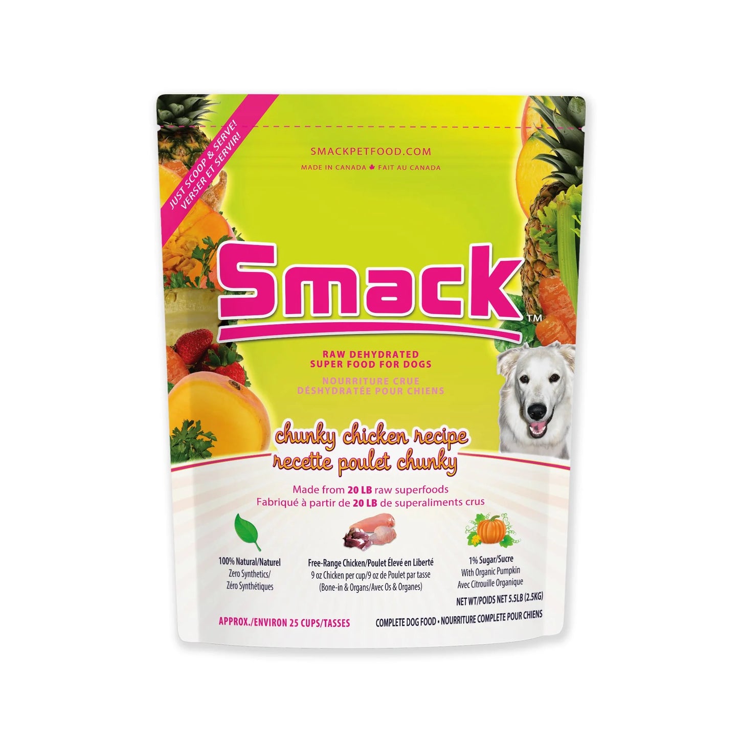 SMACK Raw Dehydrated Super Food For Dogs 2.5kg