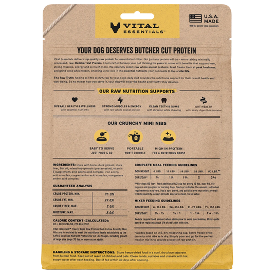 Vital Essentials® Freeze-Dried Raw Duck Entree