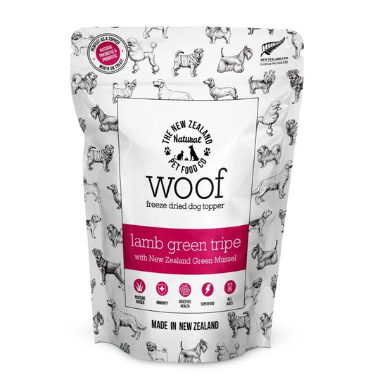 NZPF Woof Freeze Dried Lamb Green Tripe With Green Lipped Mussels