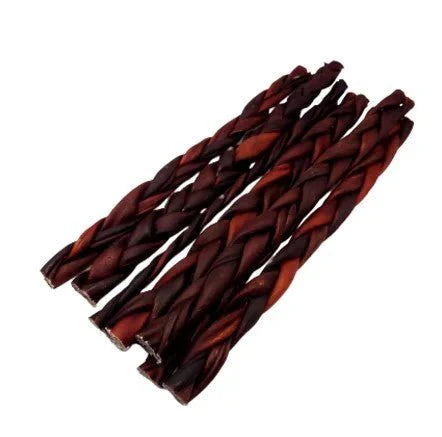 12″ Braided Beef Collagen Stick (Brown)