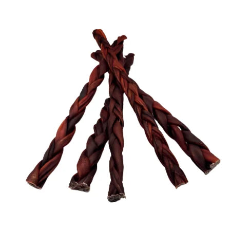 12″ Braided Beef Collagen Stick (Brown)