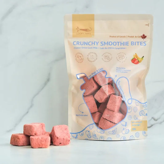 Loopypaws Crunchy Smoothie Bites - Strawberry & Banana