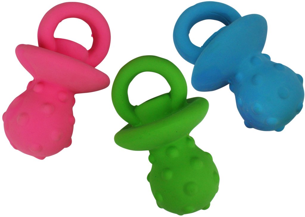 Multipet™ Minipet Latex Pacifiers Assorted 4" Dog Toy