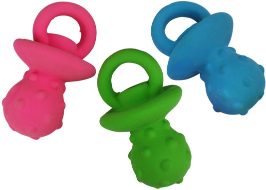 Multipet™ Minipet Latex Pacifiers Assorted 4" Dog Toy