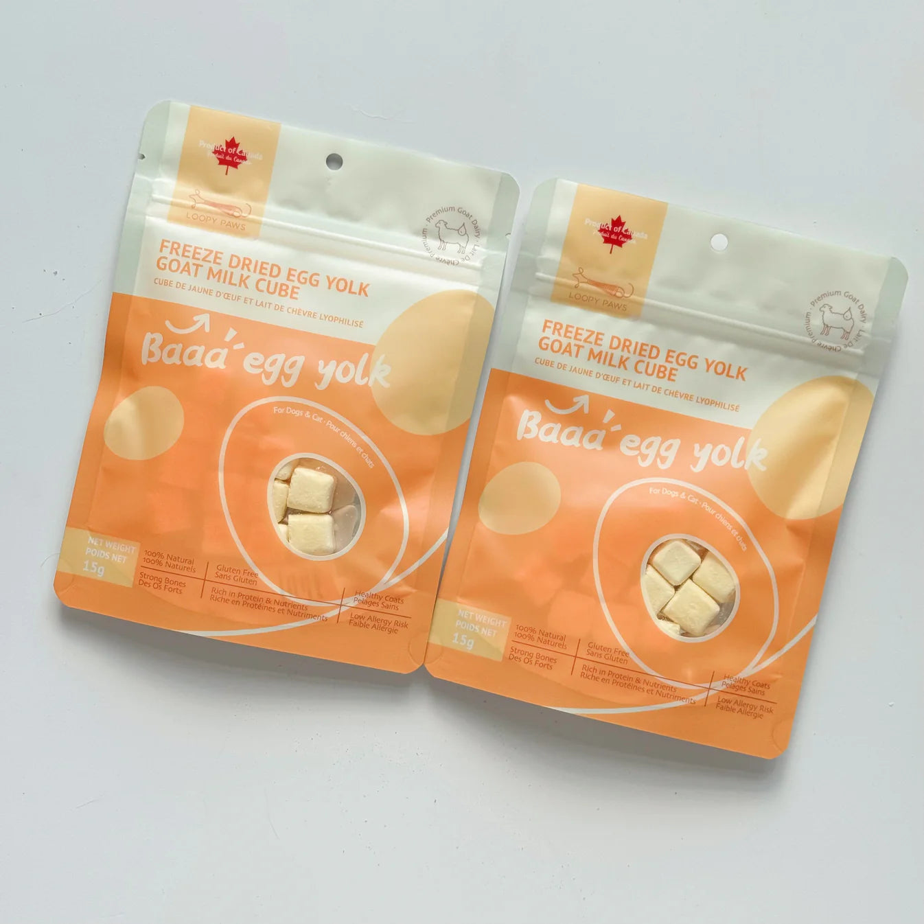 Loopy Paws Freeze-Dried Egg Yolk Goat Milk Cube