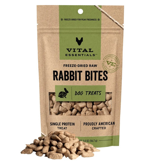 Vital Essentials® Freeze-Dried Rabbit Bites Dog Treats 2 oz