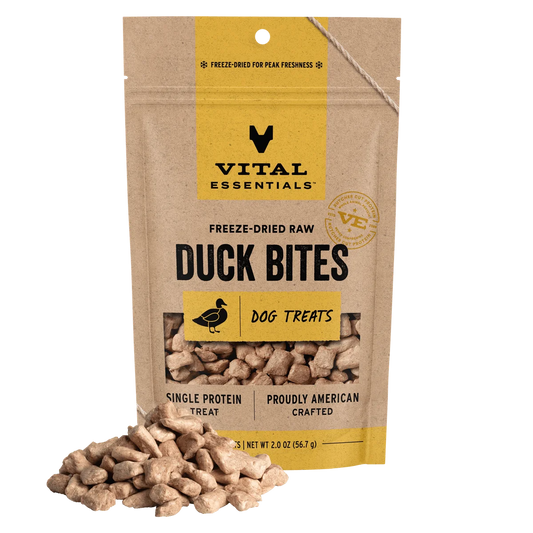 Vital Essentials® Freeze-Dried Duck Bites Dog Treats 2 oz