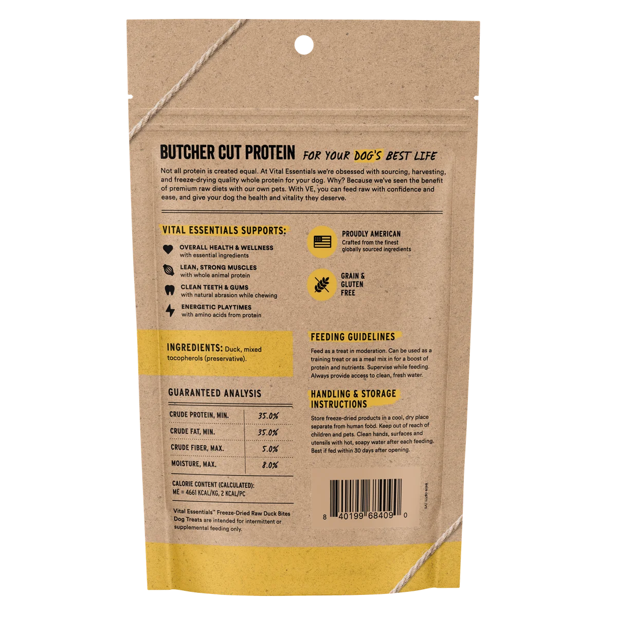 Vital Essentials® Freeze-Dried Duck Bites Dog Treats 2 oz