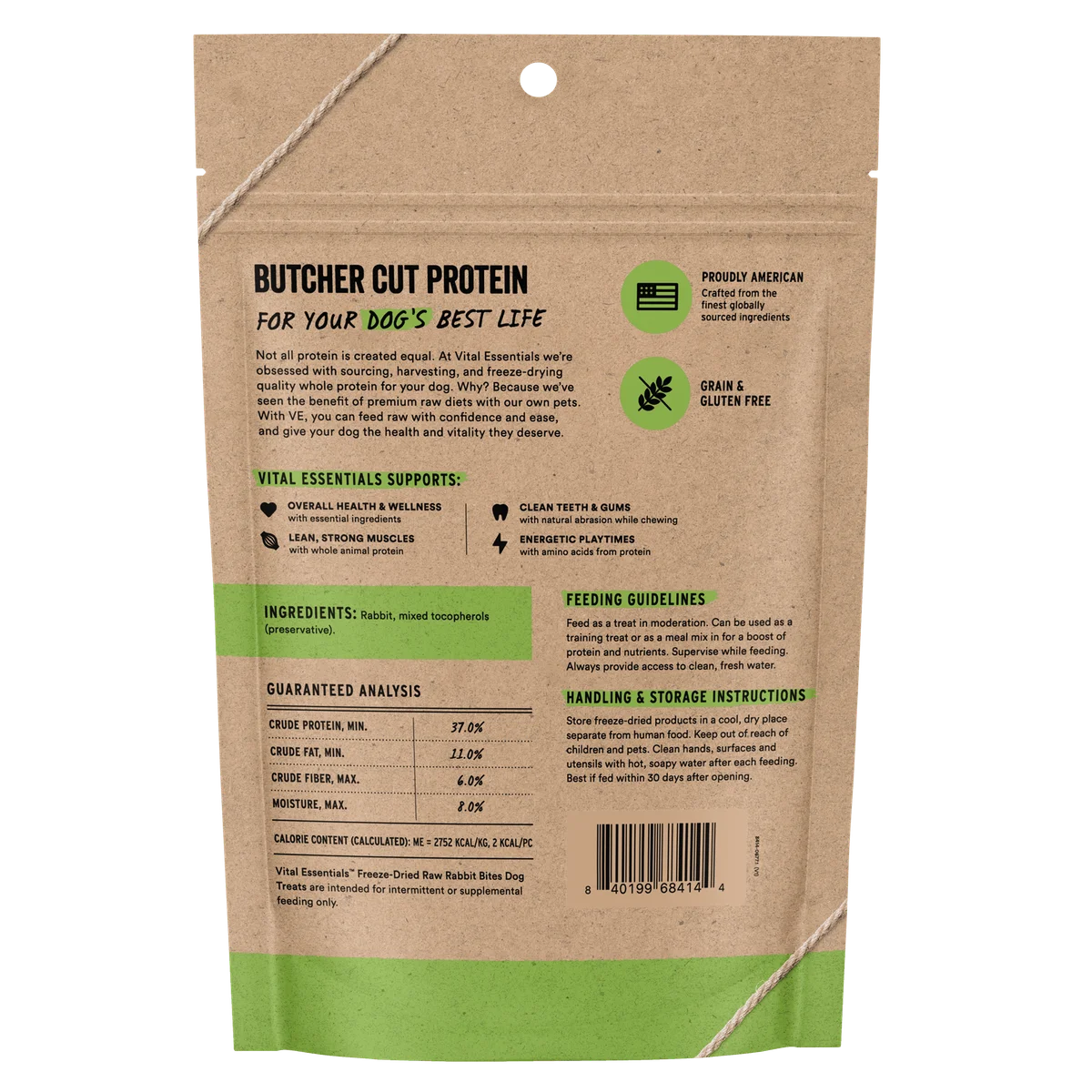 Vital Essentials® Freeze-Dried Rabbit Bites Dog Treats 2 oz
