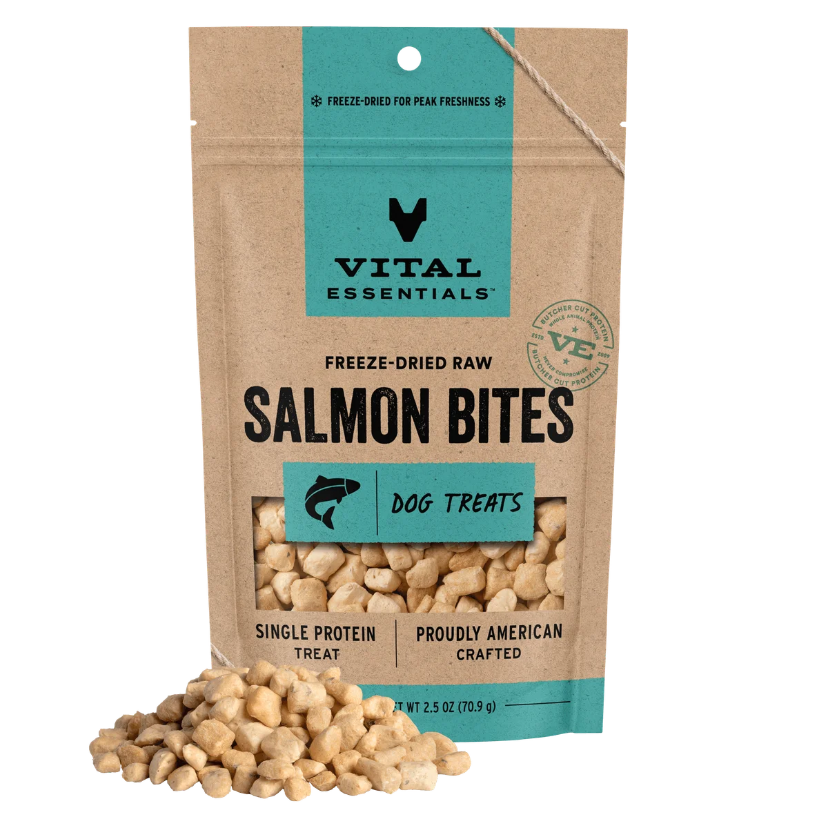 Vital Essentials® Freeze-Dried Raw Salmon Bites Dog Treats 2.5 oz