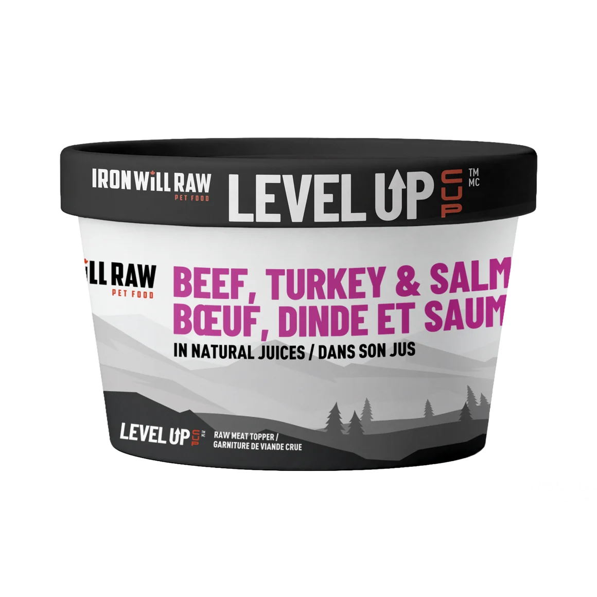 Iron Will Raw® Level Up Cup Turkey, Beef & Salmon