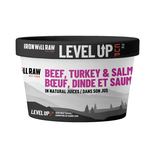 Iron Will Raw® Level Up Cup Turkey, Beef & Salmon