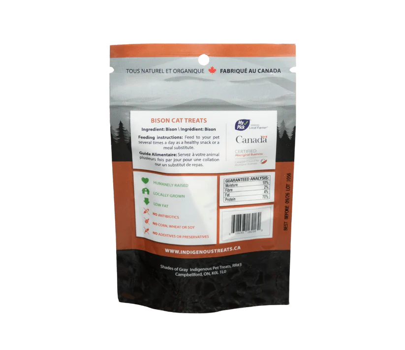 Shades of Gray Indigenous Bison Cat Treats - 100% Single Ingredient