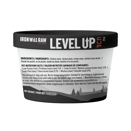 Iron Will Raw® Level Up Cup Chicken & Turkey in Bone Broth
