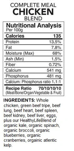 Back2Raw Chicken Complete 4lb.