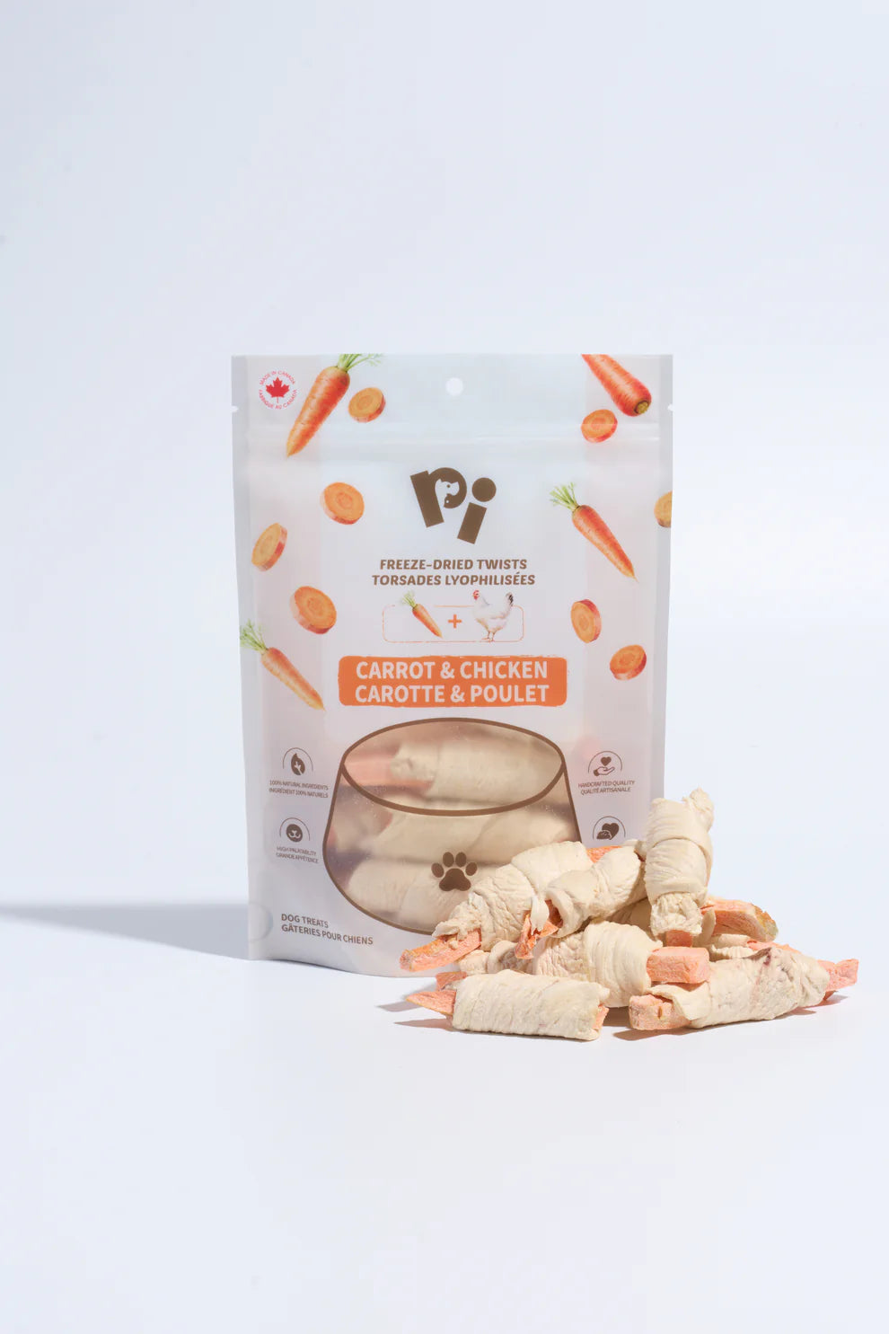 PI Freeze-Dried Carrot & Chicken Twists 42g (1.5oz)