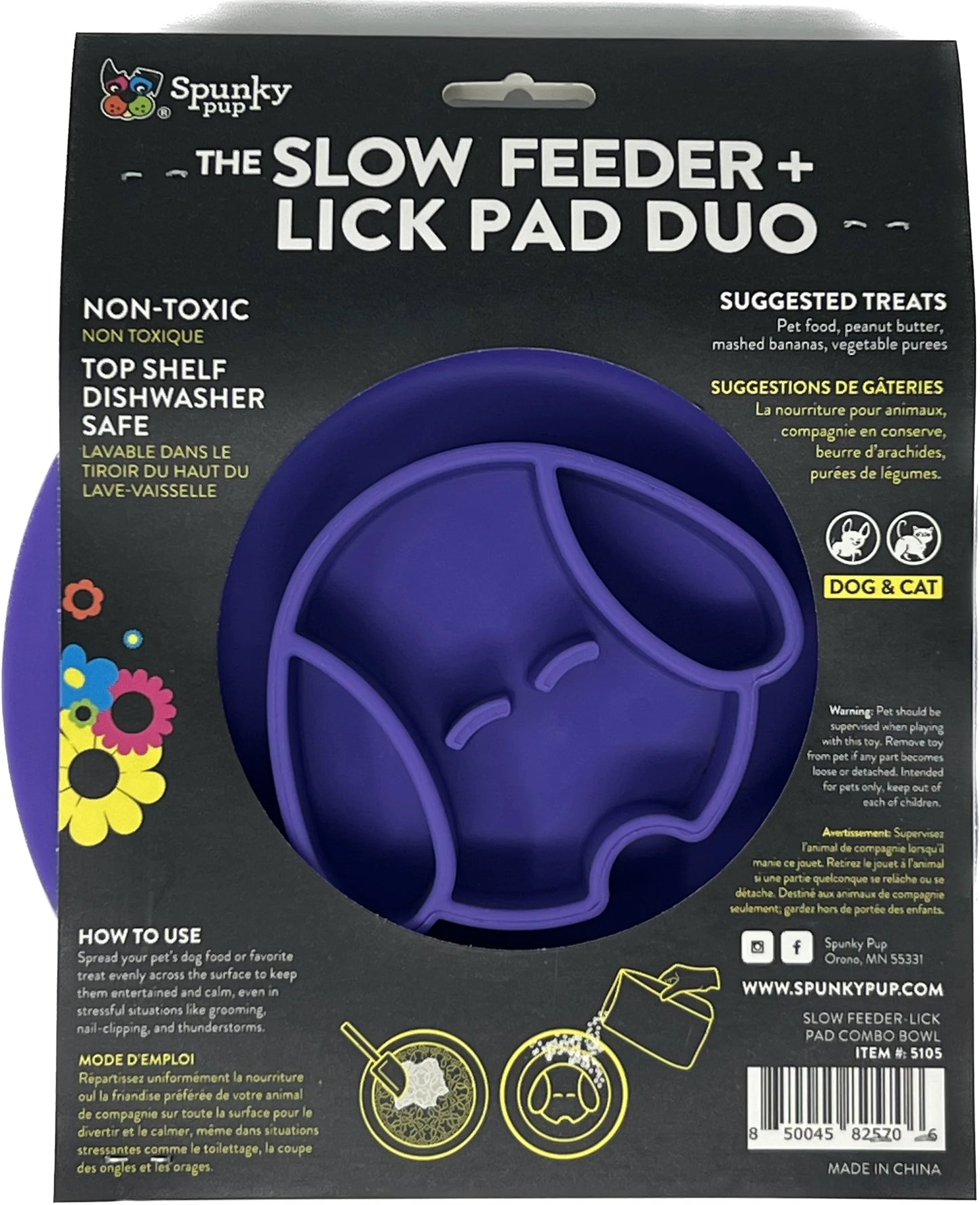 Spunky Pup The Slow Feeder + Lick Pad Duo