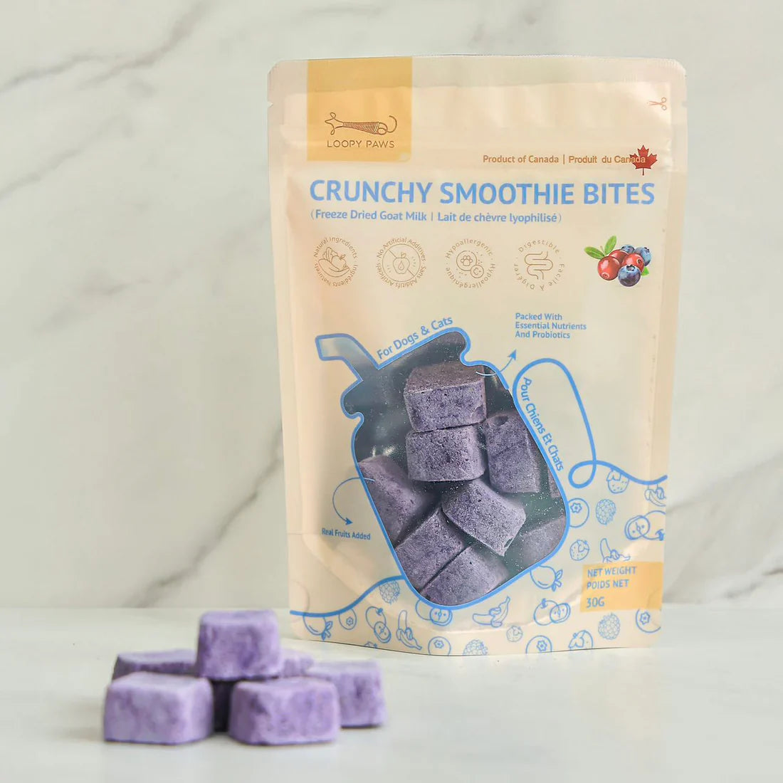 Loopypaws Crunchy Smoothie Bites - Mixed Berry