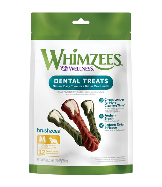 WHIMZEES® Brushzees® ALL NATURAL DAILY DENTAL TREAT FOR DOGS