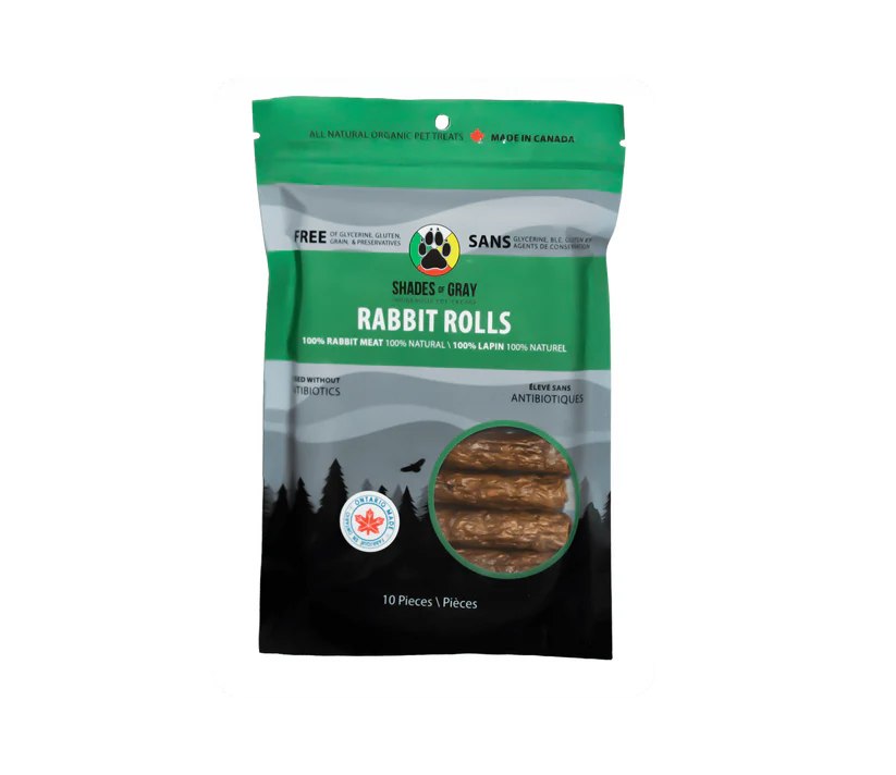 Shades of Gray Indigenous Pet Treats Rabbit Rolls - Dog & Cat Treats