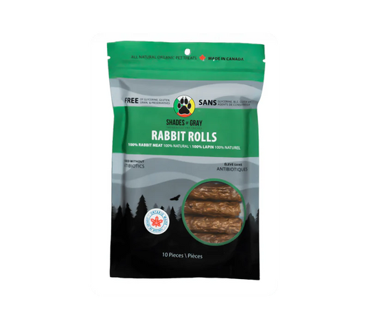 Shades of Gray Indigenous Pet Treats Rabbit Rolls - Dog & Cat Treats