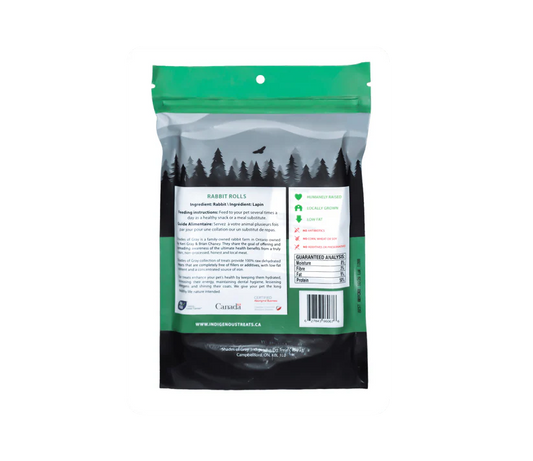 Shades of Gray Indigenous Pet Treats Rabbit Rolls - Dog & Cat Treats