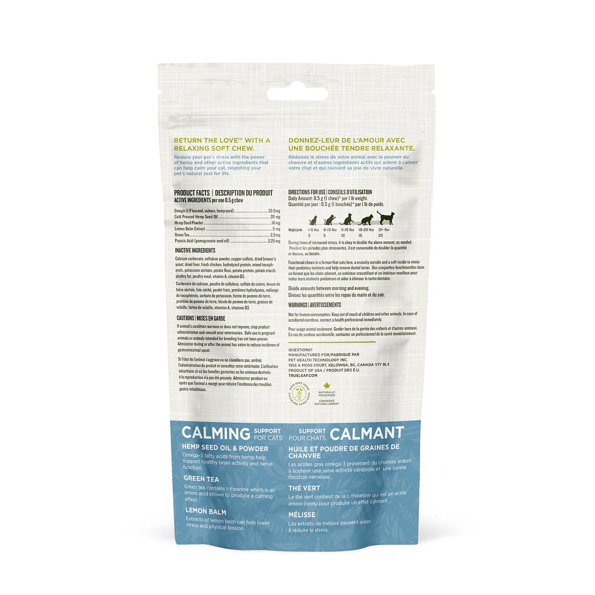 Trueleaf Calming Support Chews for Cats (50g)