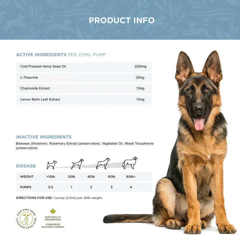 Trueleaf Calming Support Oil for Dogs 8oz