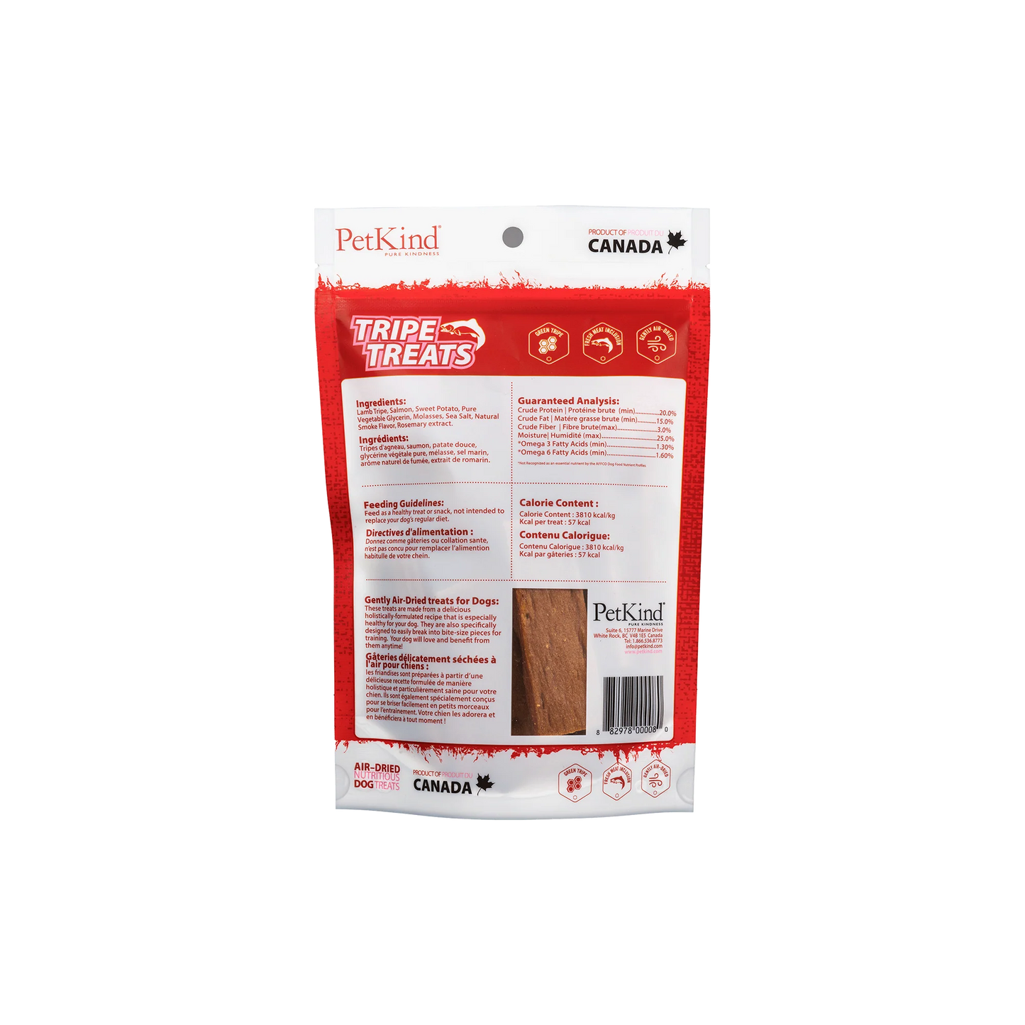 PetKind® Salmon + Green Lamb Tripe Treats Natural Dog Treat 6oz