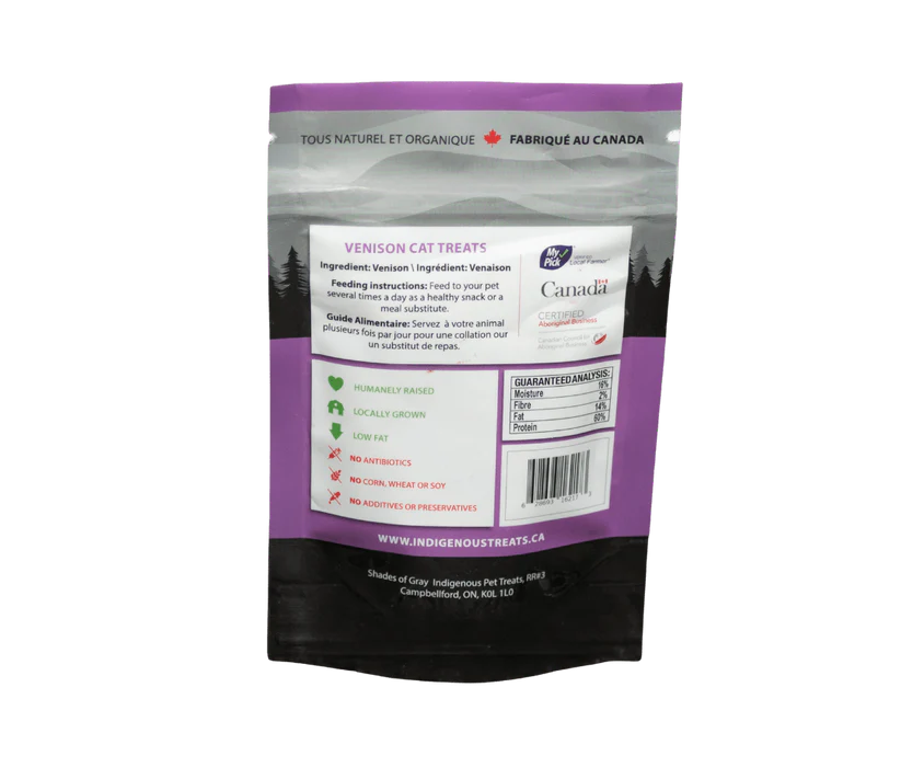 Shades of Gray Indigenous Venison Cat Treats - 100% Single Ingredient