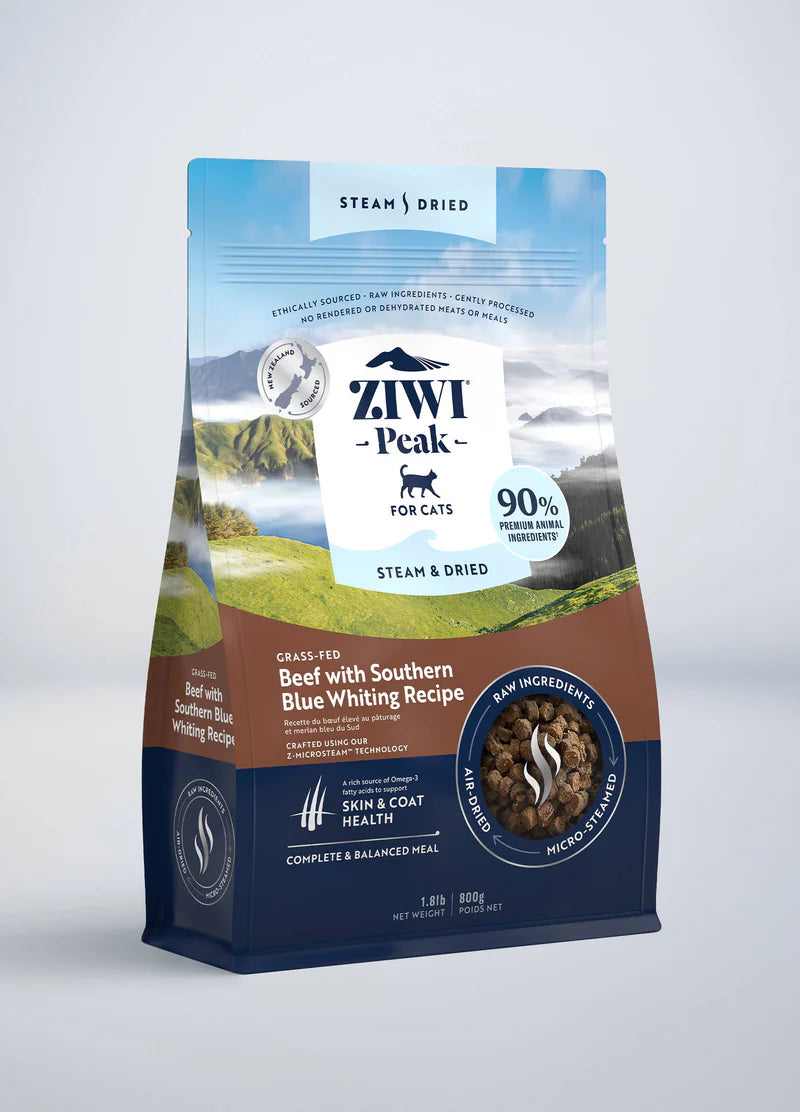 ZIWI Peak Steam Dried Beef with Southern Blue Whiting Recipe