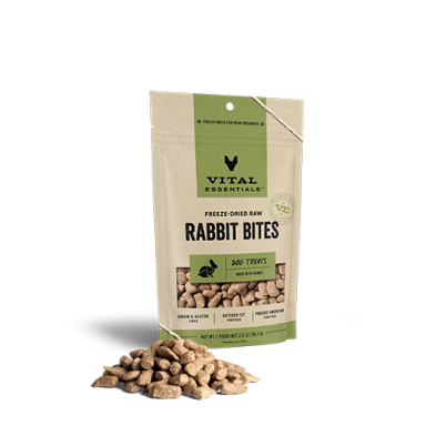 Vital Essentials® Freeze-Dried Rabbit Bites Dog Treats 2 oz