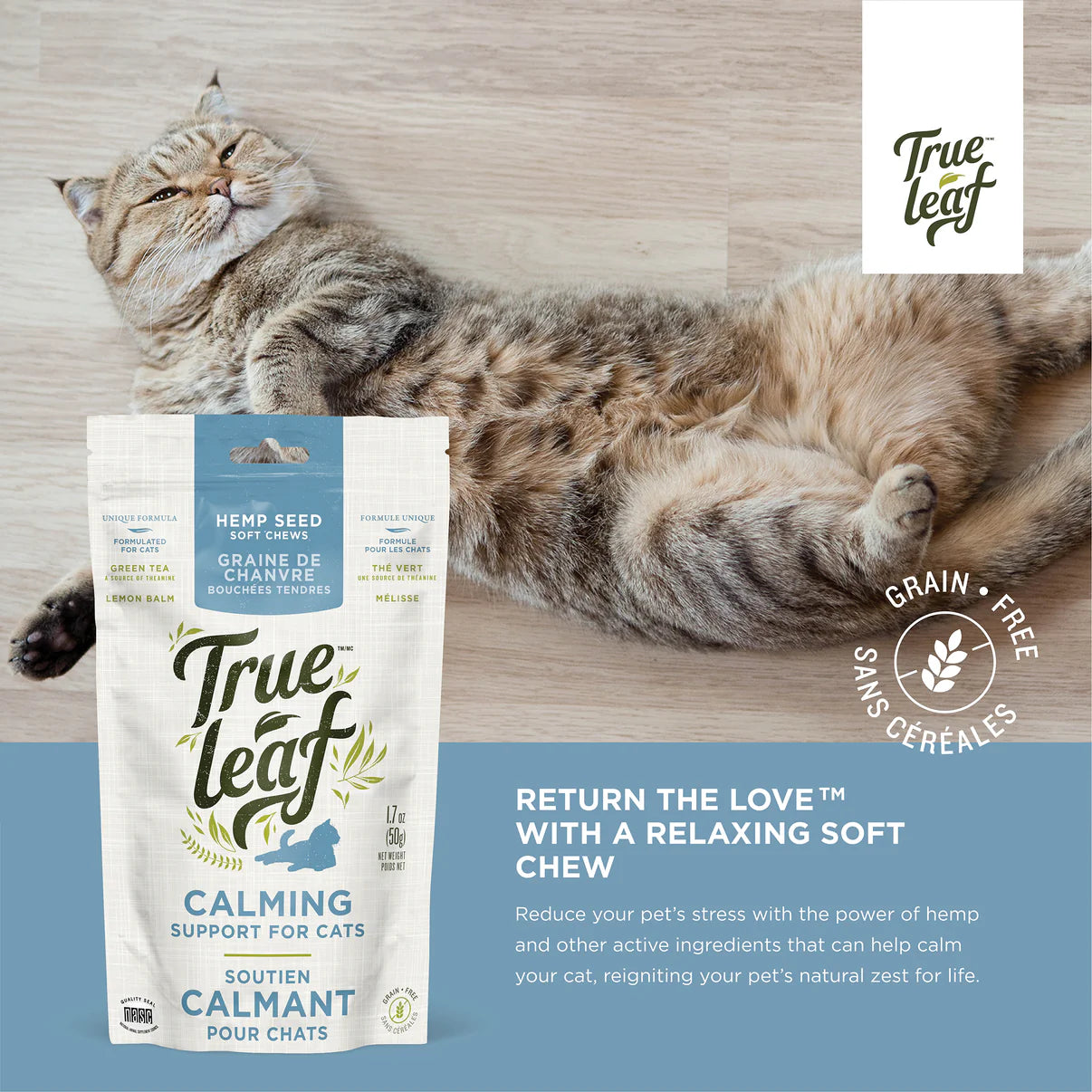 Trueleaf Calming Support Chews for Cats (50g)