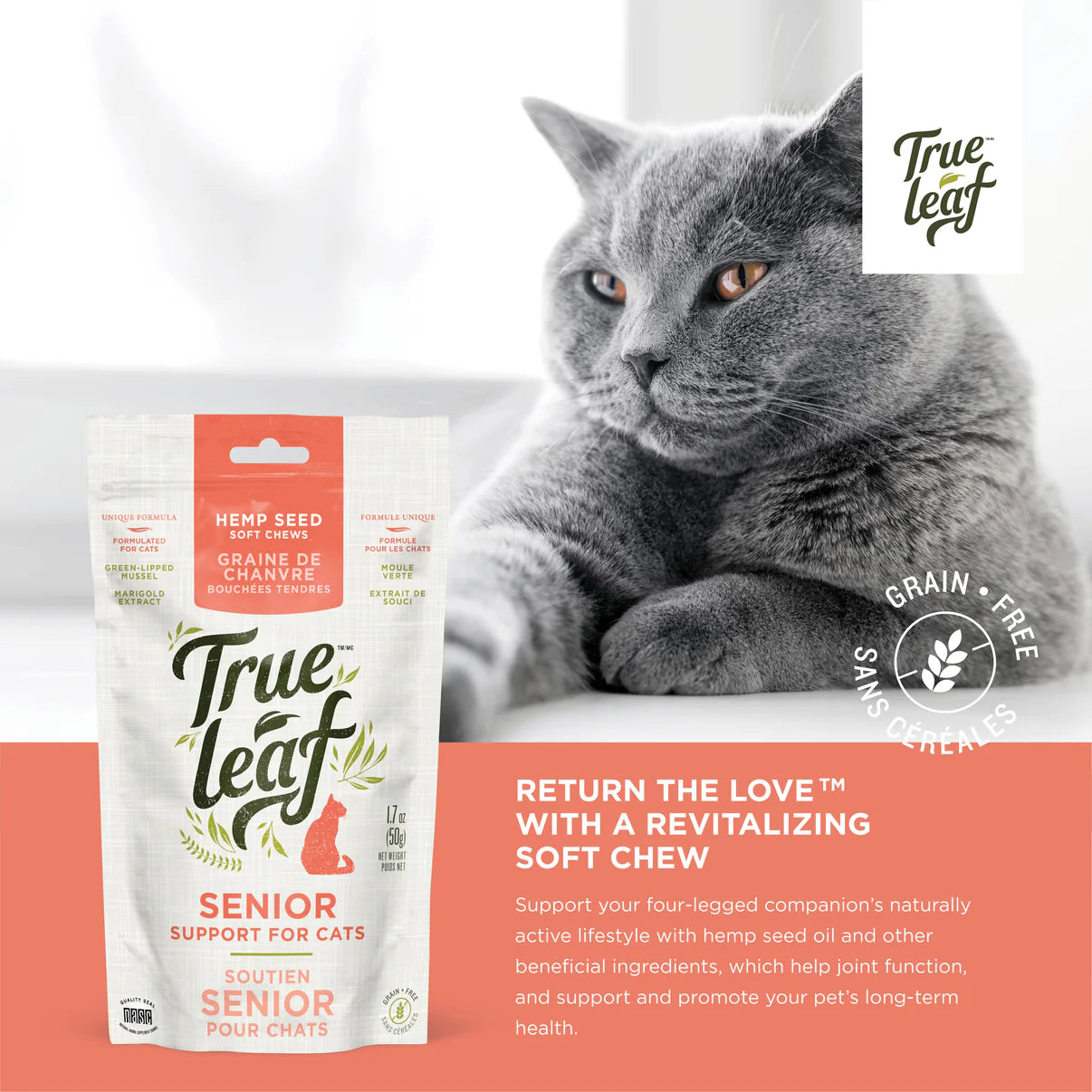 Trueleaf Senior Support Chews for Cats (50g)
