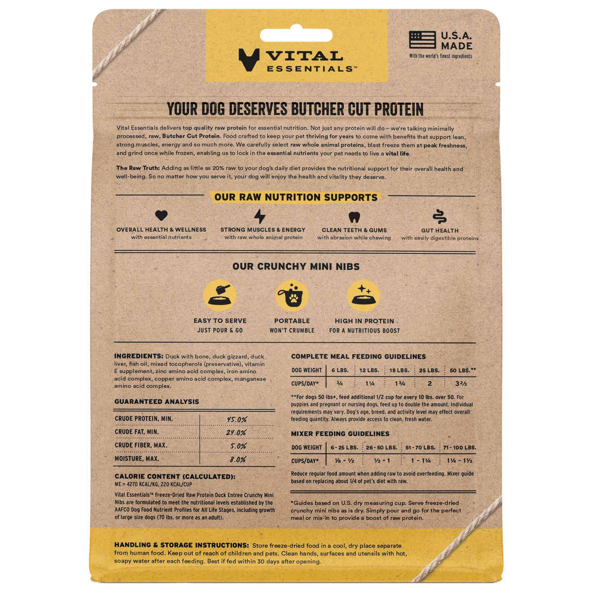 Vital Essentials® Freeze-Dried Raw Duck Entree