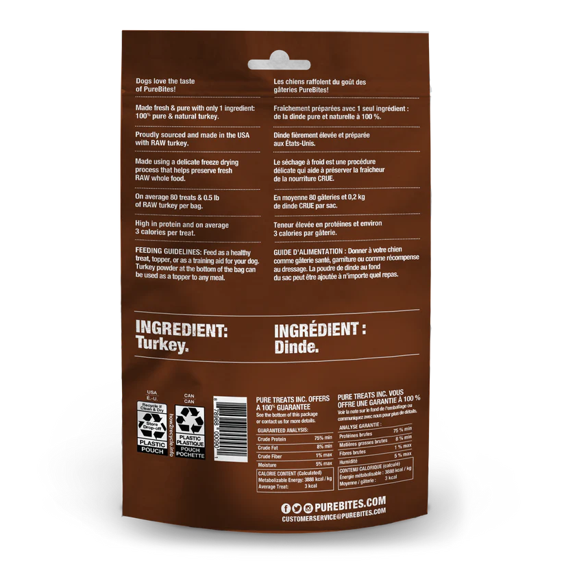 PureBites® Turkey Freeze-Dried Dog Treats