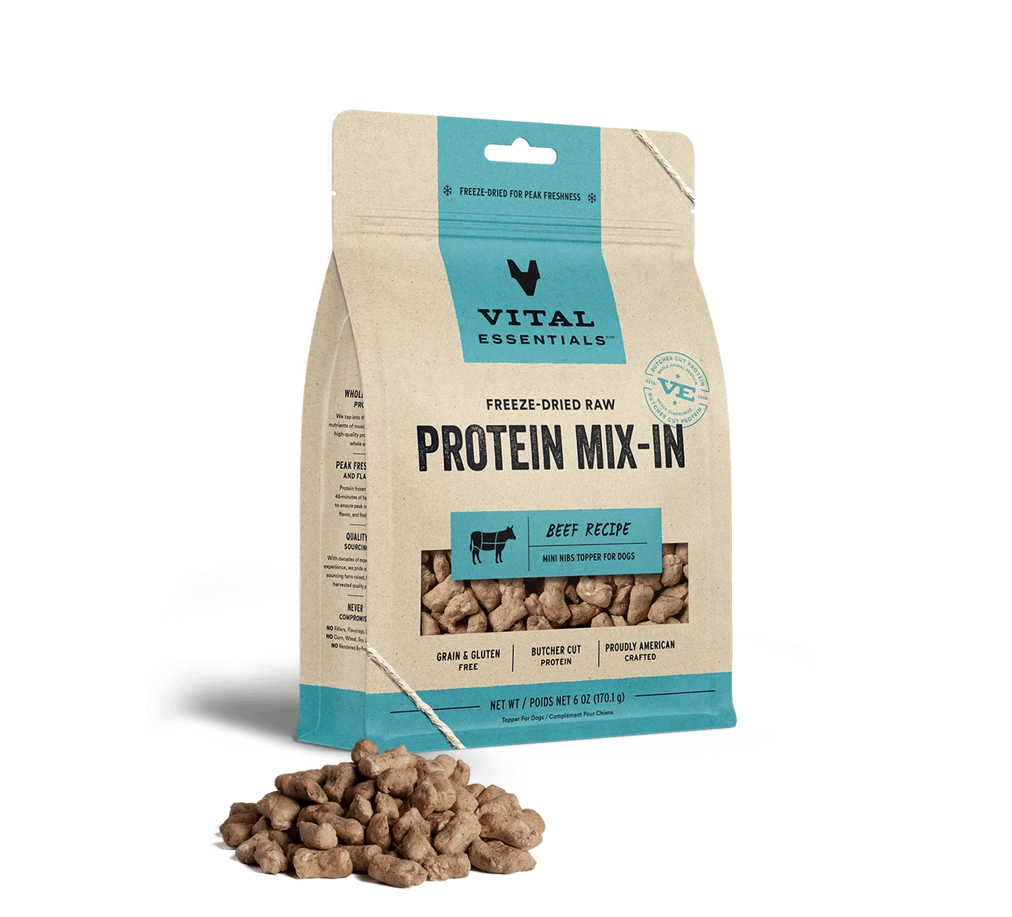 Vital Essentials Freeze Dried Raw Protein Mix-In Beef