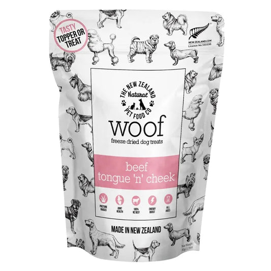 NZPF Woof Freeze Dried Beef Tongue 'n' Cheek Treats